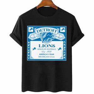Detroit Lions Kings Of Football Budweiser Funny Meme NFL Pride Fan T-Shirt 159